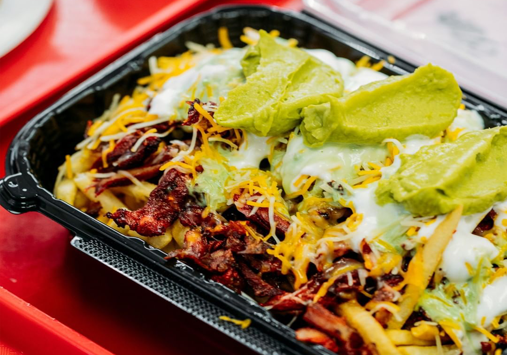 Tacos El Gordo's fries in Chula Vista, California